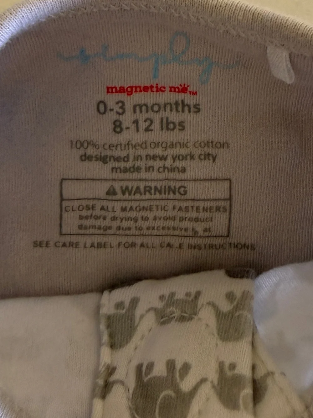 Magnetic Me Organic cotton footies
